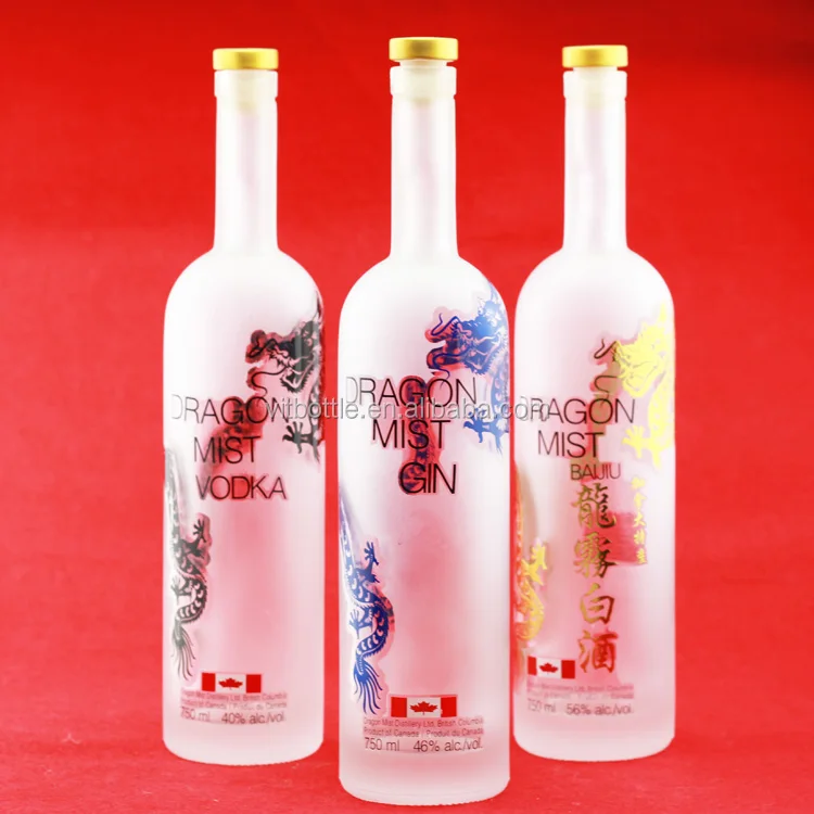 750ml Custom Tequila Bottles Guitar Shaped Wine Bottle Transparent