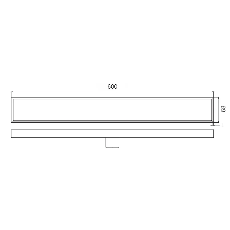 Residential bathroom hotel ss304 linear floor drain channel drainer