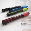 Lovely 4 color in one plastic ballpoint pen bic ball pen student prizes gifts wholesale spring press refill pen