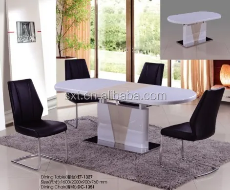 2015 diseño moderno de vidrio superior mesa comedor de diseño en ... Vidrio comedor diseño