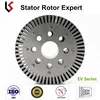 Brushless continous winding external/internal magnet rotor stator OD 145 ID 99 slots 72 stator and rotor stacks