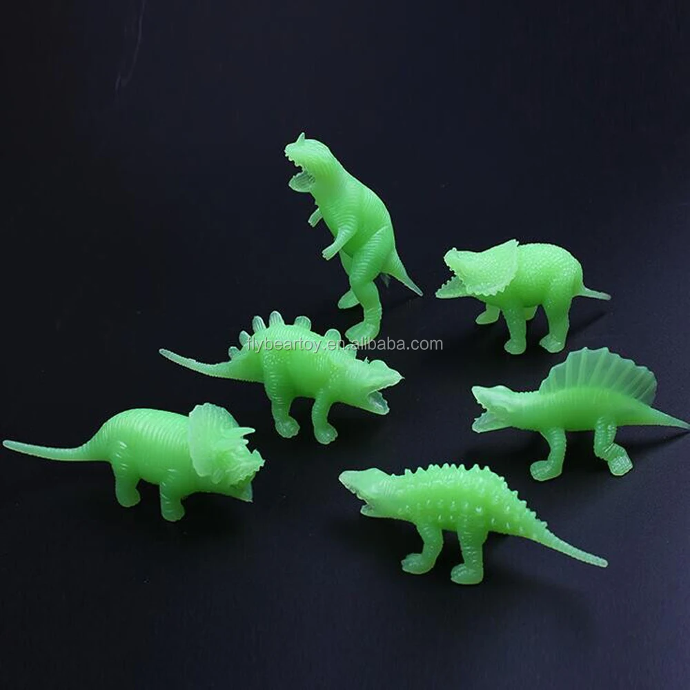 Glow In The Dark Mini Pvc Plastic Figure Dinosaur Luminous Small Mini ...