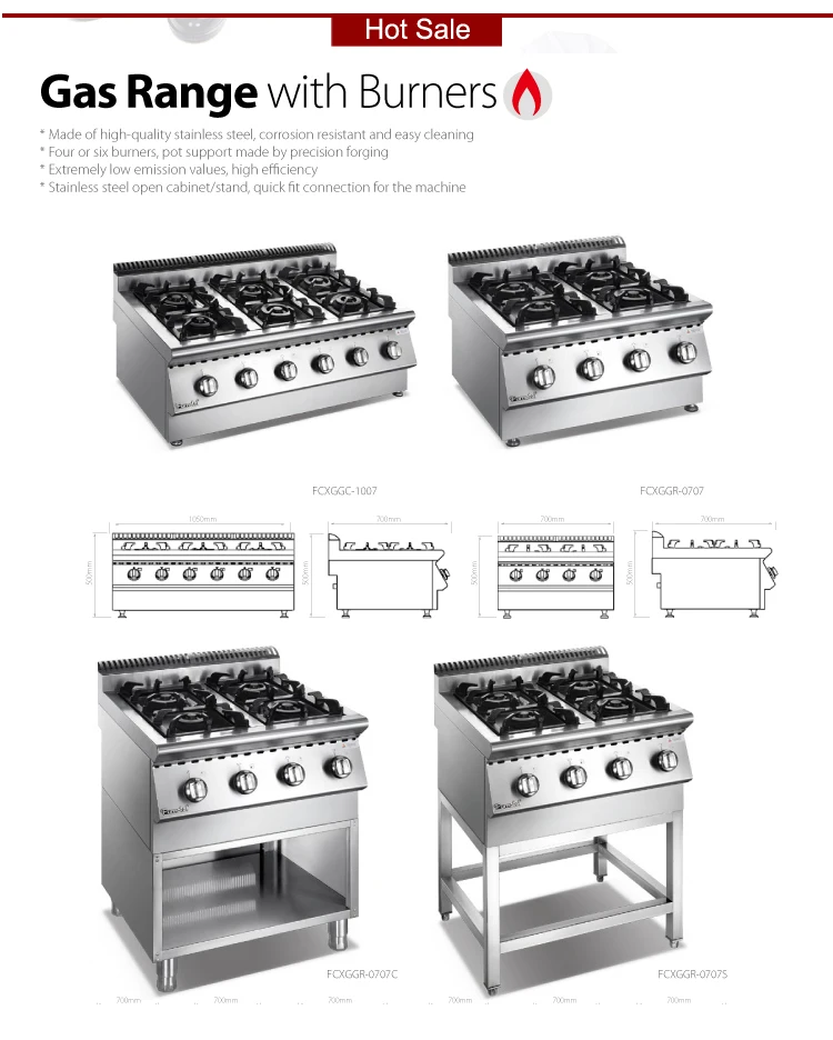 New Electric Gas Cooking Range Equipment Furnotel Brands Good