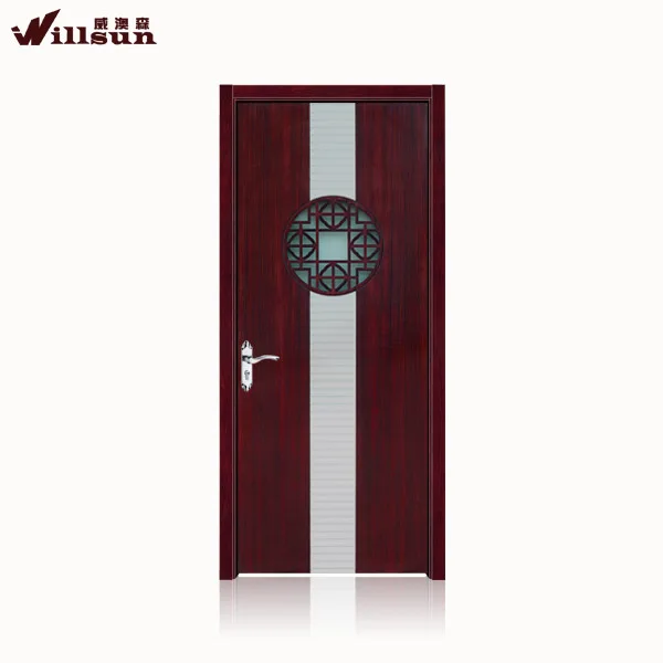 الجملة حمام باب الخشب الصلب دخول الباب الزجاجي كيت