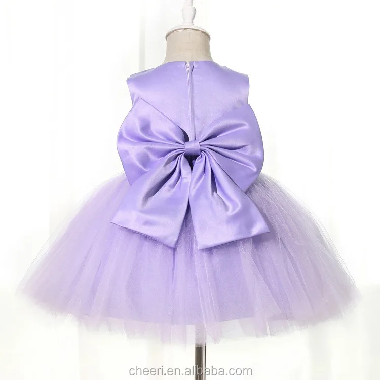 purple color baby dress