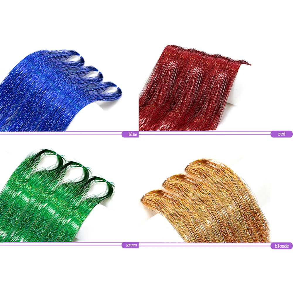 Gitter Hair Tinsel Crochet Braid Hair Extension 600700 Strands Braid