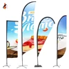Factory Sell Directly 4.5 meters Custom Advertising Beach Flag Pole And Base for feather teardrop flag