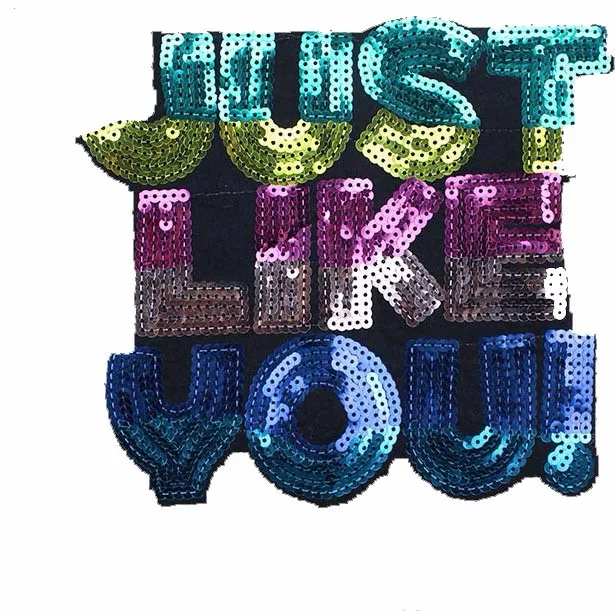 Letter Sequin Applique Patch /embroidery Applique Sew On / Iron On