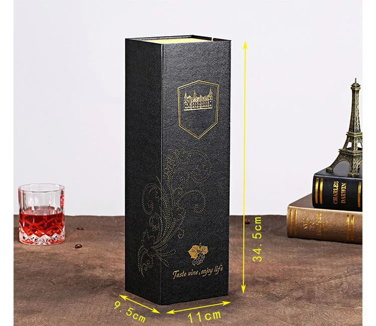 Custom Made Luxury Magnetic Cardboard Wine Glass Packing Box With