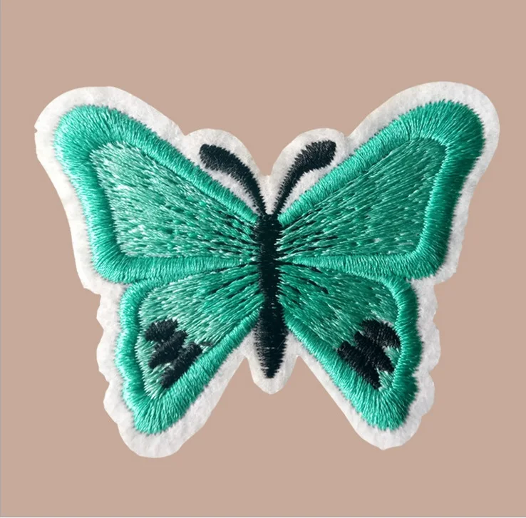Beautiful Custom Design Butterfly Shaped Embroidery Badge Patch