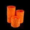 Bump surface Halloween decorative pumpkin flameless LED candle