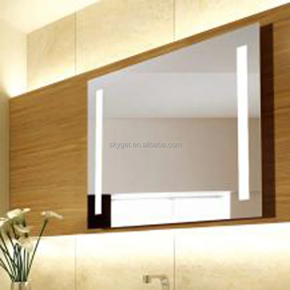 Bâton sur le mur éclairage maquillage miroirs miroir mural avec ...