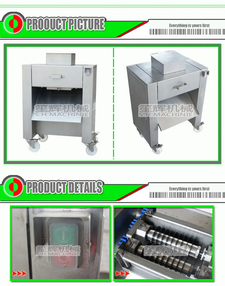 Frozen Horse Meat Cuber Cubing Machine Chuck Bbq Ribs Pork Fillet