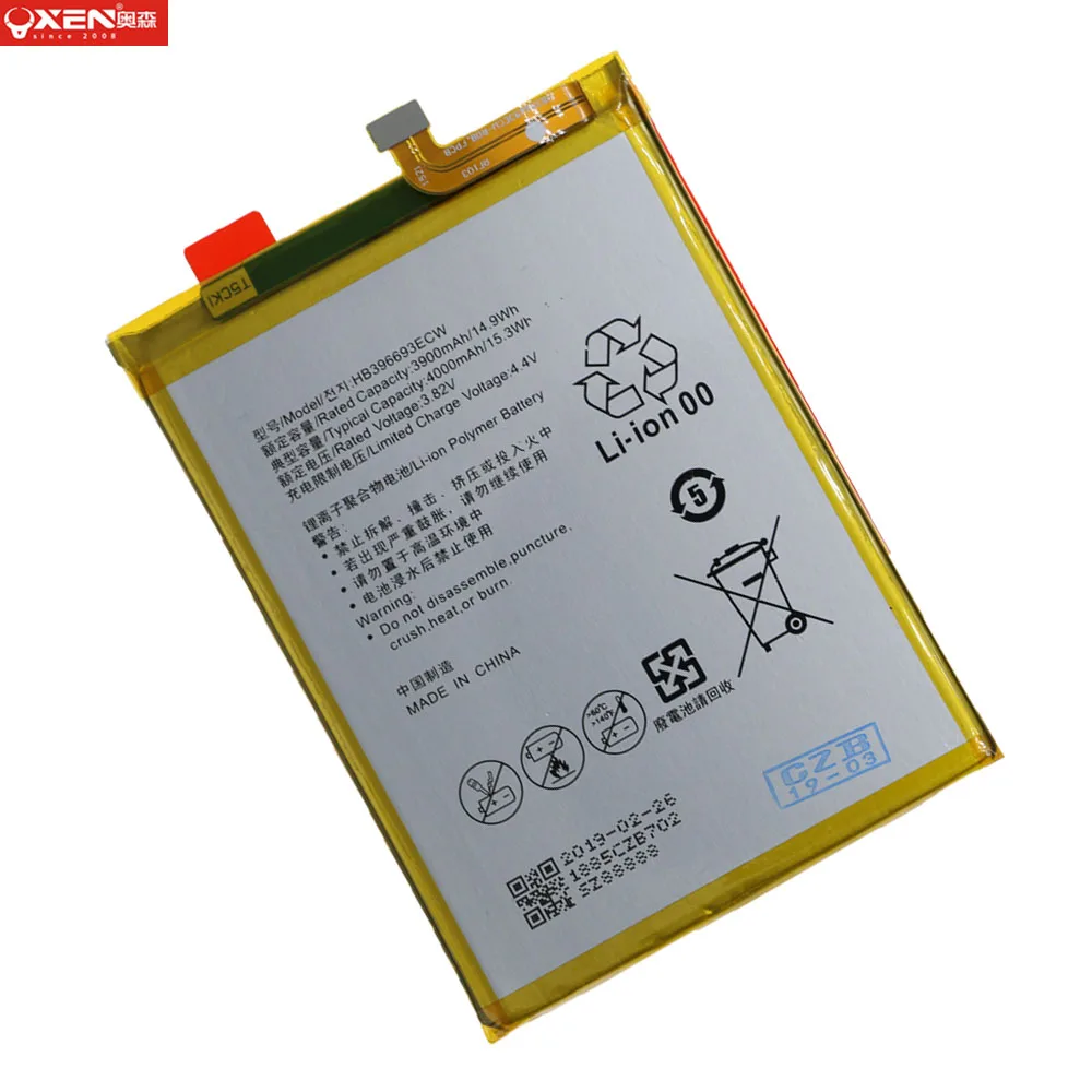 Replacement Cell Phone Battery for Mate8 for Huawei Mate 8 HB396693ECW Real High Capacity 4000mAh 3.8V