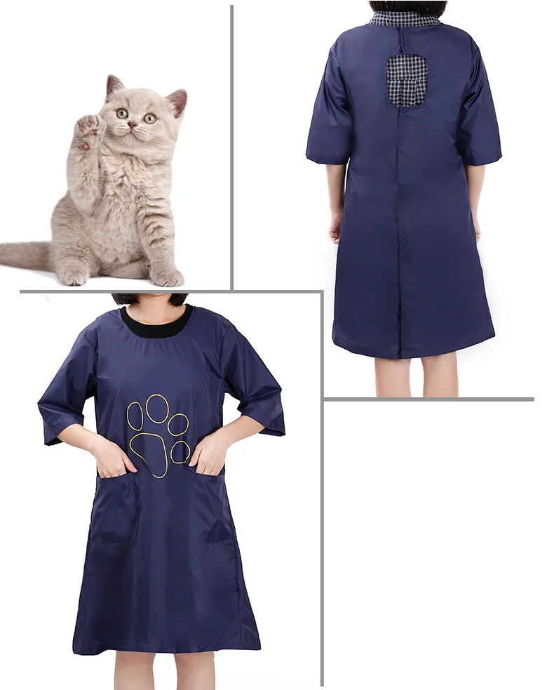 Dog Apron Nylon Waterproof Breathable Pet Grooming Apron Clothing Long