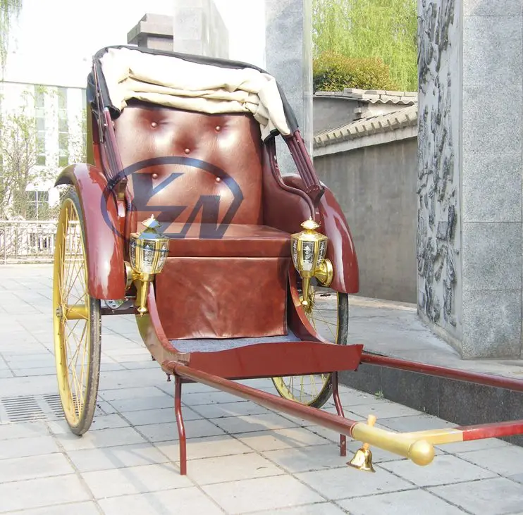 高档古代风格观光人力车/古董拉人力车