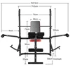 barbell combined Weight Lifting Bench with leg extension and plate fitness gym equipment weight bench