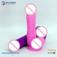 8.9 inch Silicone Free suction dildo realistic and vibrators Sex toy Penis with suction cup
