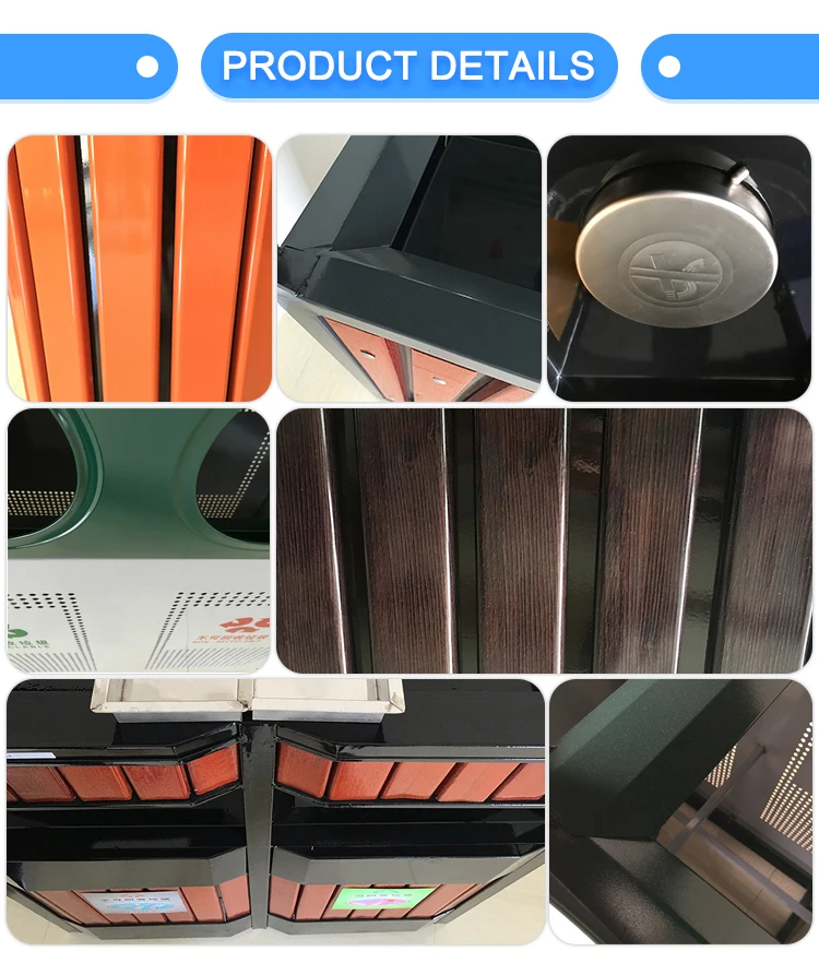 Outdoor Wooden Trash Can For Park / Street Trash Can Buy Wooden Trash