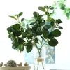 Yiyun 6 Forks Latex Artificial Plant Leaves Faux Green Leaves Real Touch For Home & Wedding Decoration