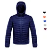 Shiny Ultra Light Thin Impact Comfortable Lightweight Packable Duck Goose Down Jacket For Winters Men