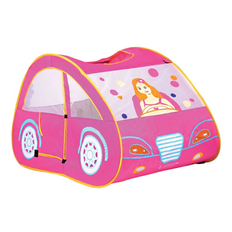 yellow school bus kids play tent