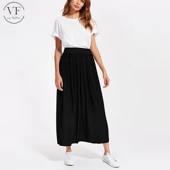 long black knit skirt