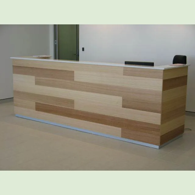 Modern Appearance High End Office Counter Design Wood Reception