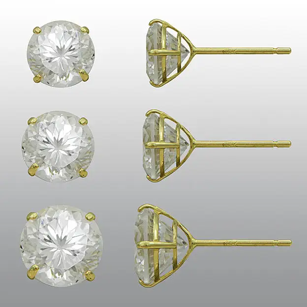 Gold Filled Fake Diamond Stud Earring Buy Diamond Stud Earring