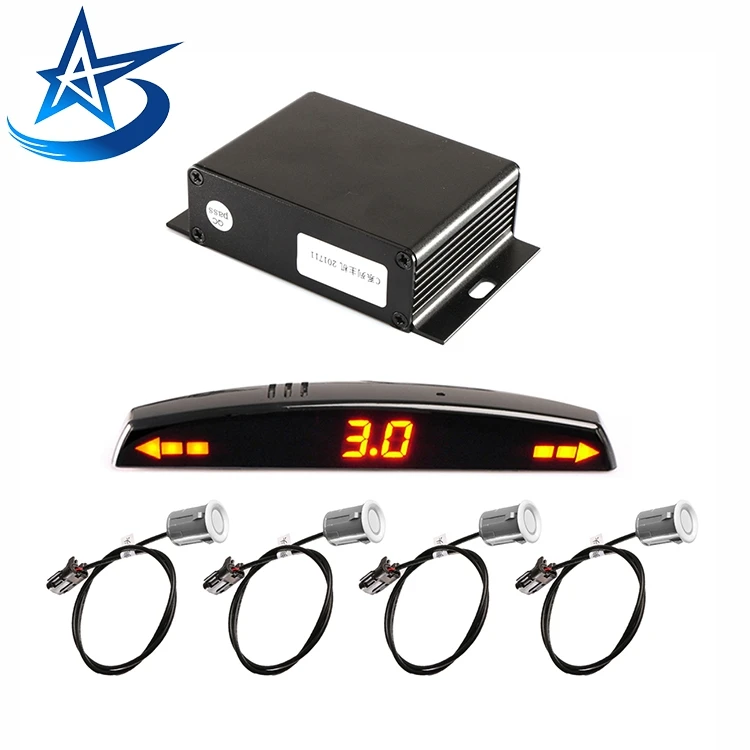 Car Reversing Aid 4 Sensors Digital Parking Sensor Buy Car Reversing