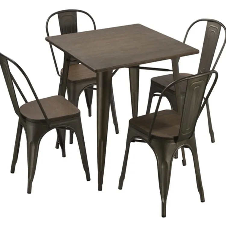 Cafe table set-rust