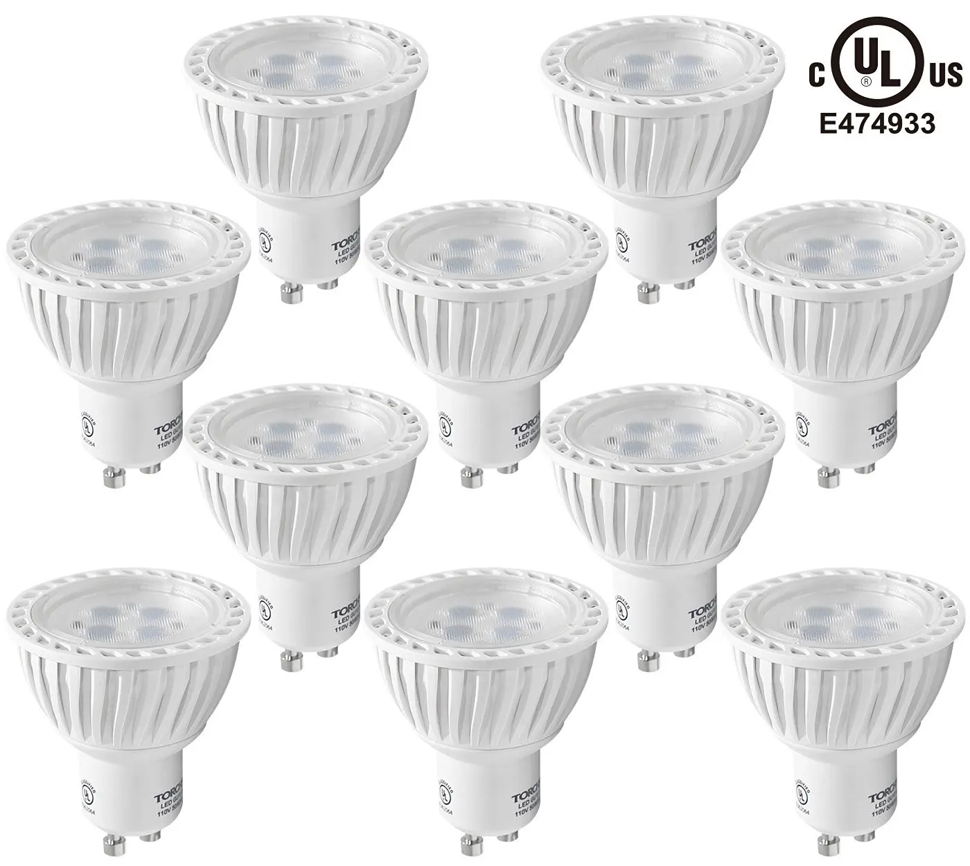 Buy 10 Pack MR16 GU10 LED Light Bulb, 5W (50W Equivalent), 5000K Daylight, 36° Beam Angle, UL