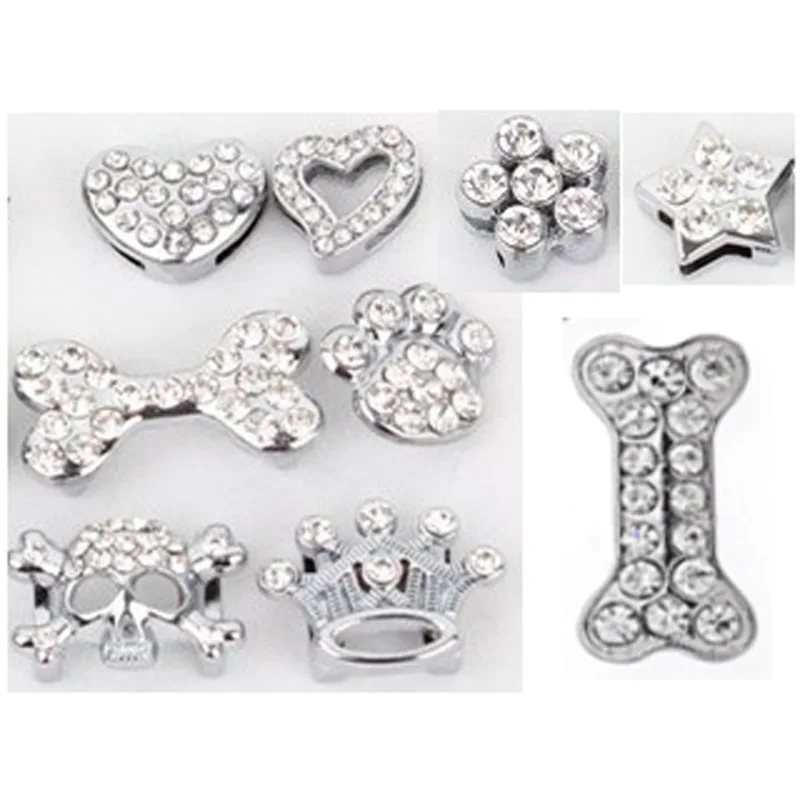 Premium 10mm Diy Rhinestone Letters Charms Dog Name Tag Dog Collar