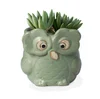 cute owl shape rattan mini ceramic flower pots in china developments
