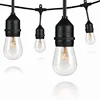 48FT Outdoor Light String E26 E27 S14 Edison Bulb included Christmas Waterproof Connectable LED String Light