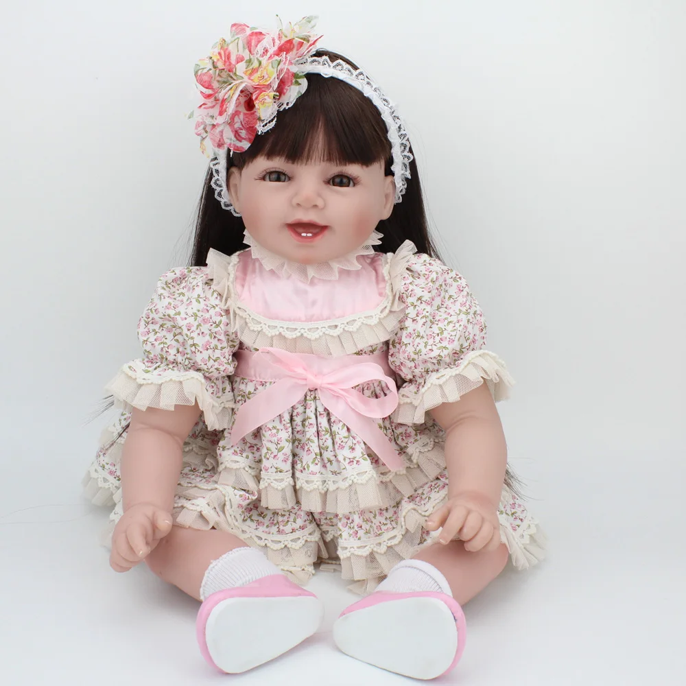 定制中国娃娃 22英寸婴儿逼真再生硅胶娃娃出售