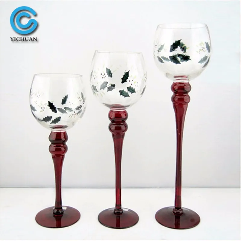 China Supply Red Long Stem Glass Candle Holder Tealight Insert Buy Candle Holder Insert,Candle