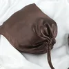 KTFL2099A cosmetic rope bag two sides 100% mulberry silk pouch carry bag