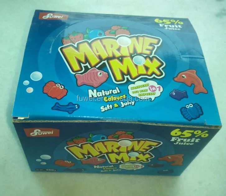 Fruit Juice Marine Fish Shaped Jelly Gummy Candy Buy Jelly Gummy