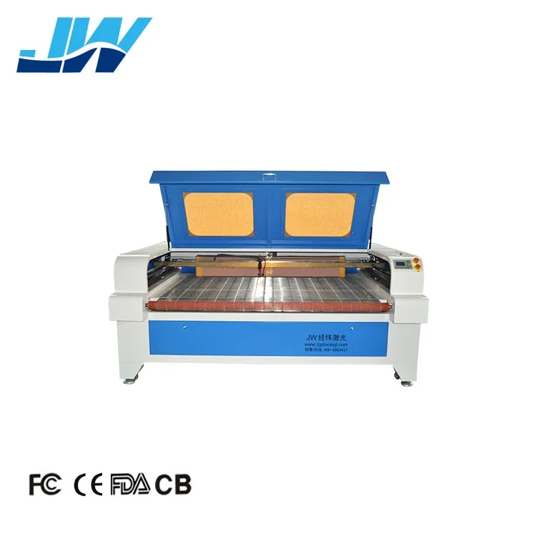 jingwei 1812  auto feeding co2 glass pet pvc eva  laser cutting and engraving machine price