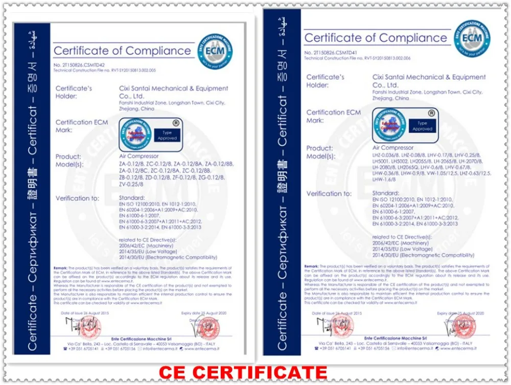 CE CERTIFICATE