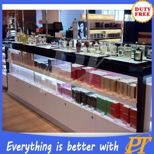 perfume display shelf