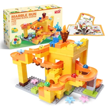 Funlock Duplo 120pcs Marble Race Run Slide Construction Building