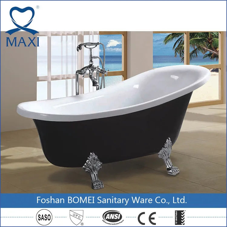 Custom design bathroom shower jet whirlpool bathtub with four legs