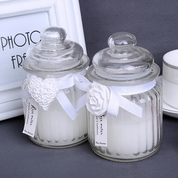 Haonai Hot Sale! Cheap Glass Candle Jar Christmas Candle Jar With Glass