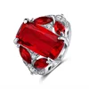 AC018015 AngryCat Vintage Natural Simple Dainty CZ Ruby Engagement Euro American Fashion Horse Eye Ring Woman