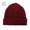 Custom 100% Cotton Plain Slouch Knit Beanie Hat