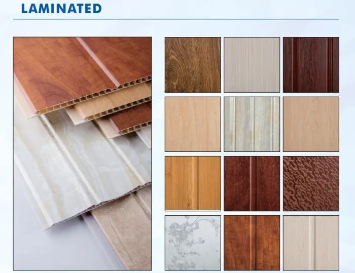 Pvc Internal Fireproof Composite Wall Cladding Wooden Color Pvc Ceiling