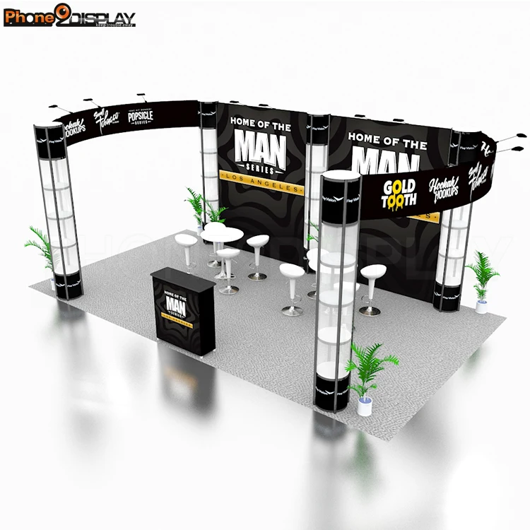 Quick Setup Aluminum Alloy Portable Trade Show Exhibit Spiral Tower