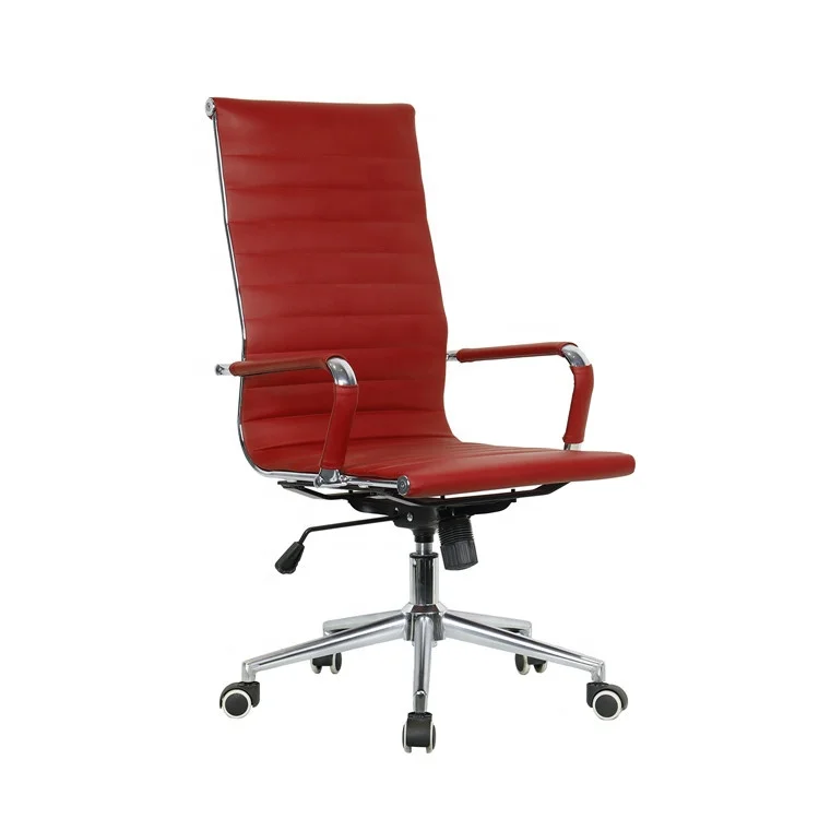 Red Leather Back Office Furniture Executive Pu/genuine Leather Office